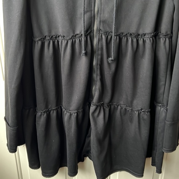 NWOT never worn. HYFVE tiered zip up A line long hoodie - Picture 6 of 11